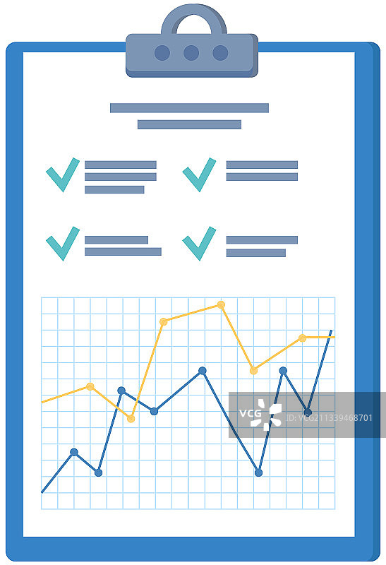 带夹子和活页夹的蓝色书写板图片素材