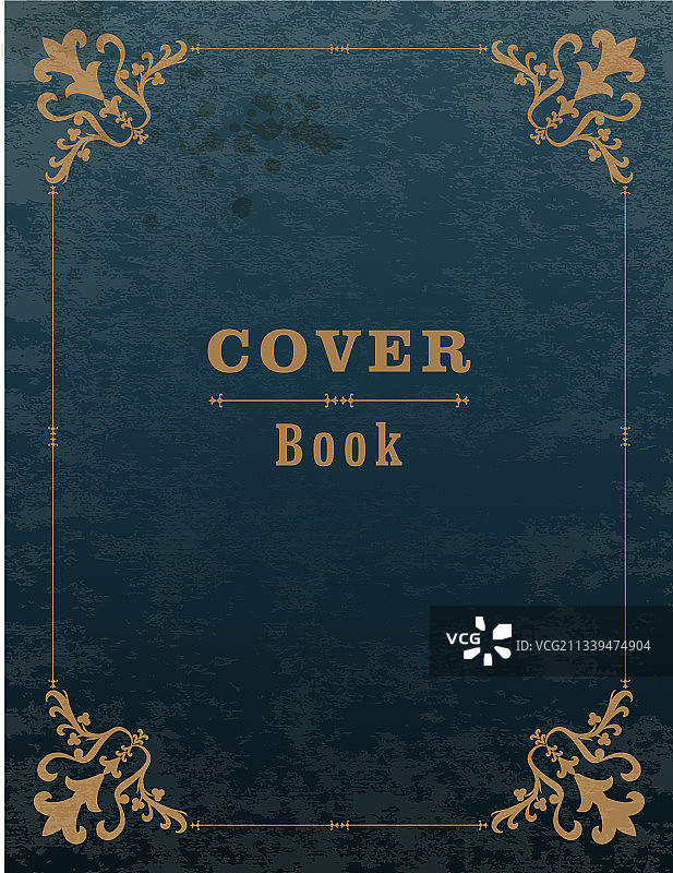 装饰性古旧相框封面图片素材