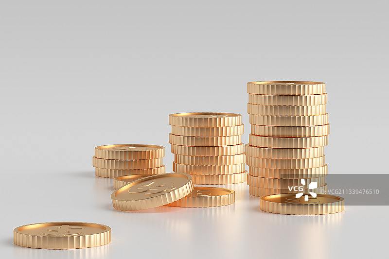 3D渲染的金融储蓄概念图图片素材