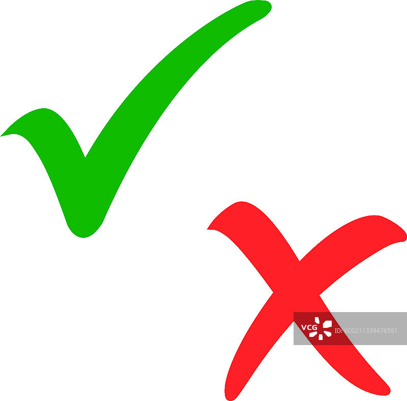 打勾和叉号标记图片素材