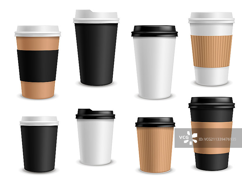 白色外卖纸咖啡杯图片素材