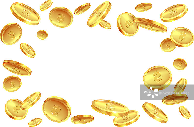 金币爆炸飞溅的金色宝藏图片素材