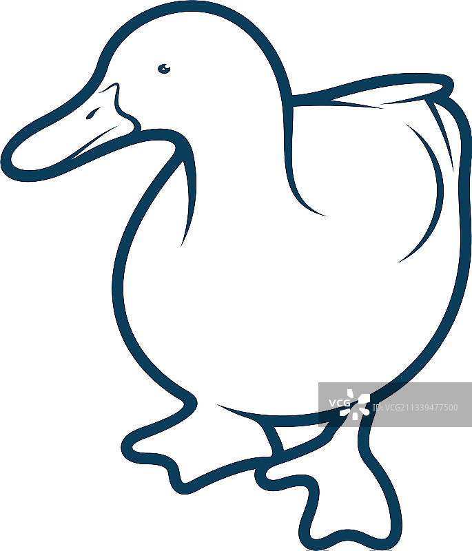 创意鸭子logo设计概念图片素材