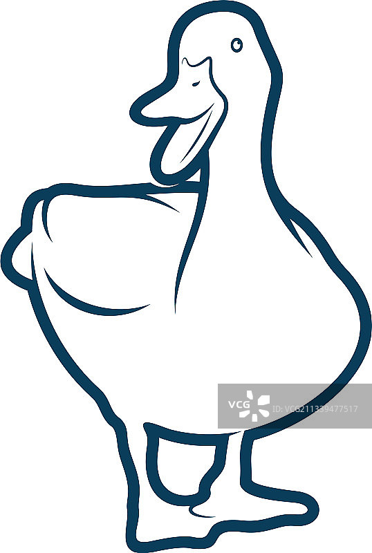 创意鸭子logo设计概念图片素材