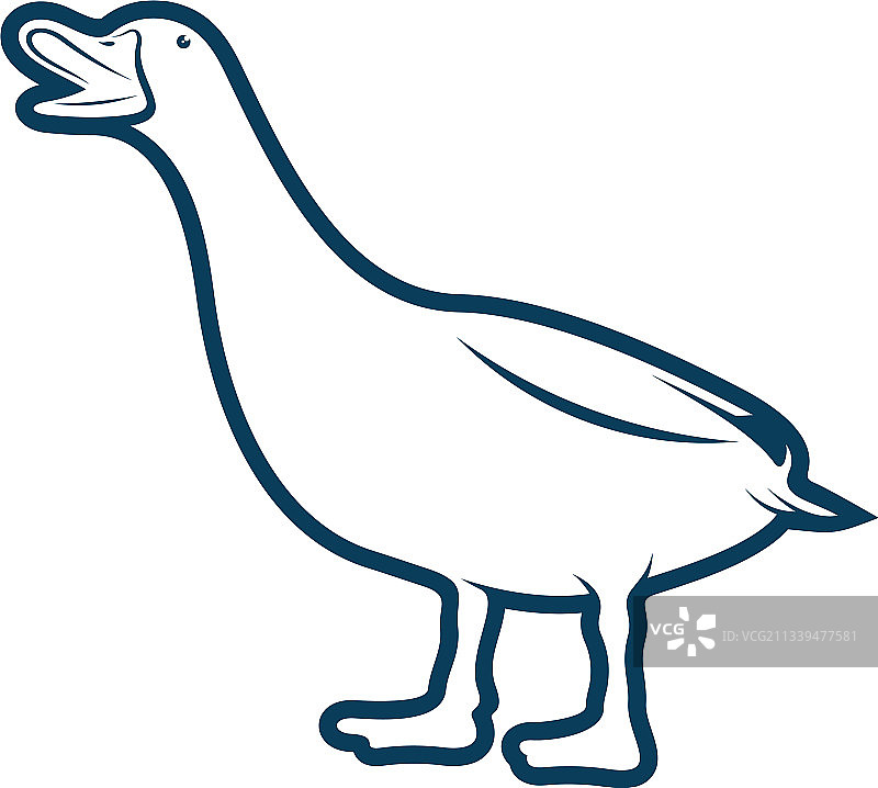 创意鸭子logo设计概念图片素材