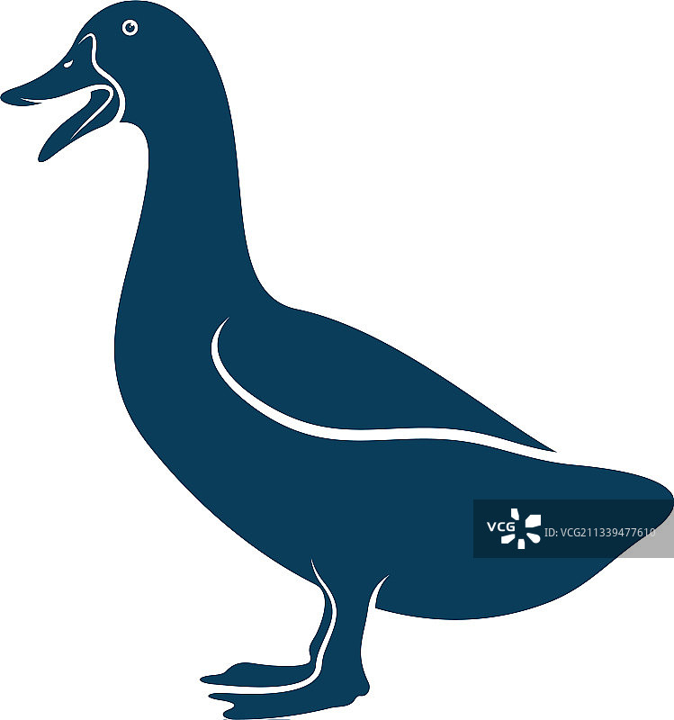 创意鸭子logo设计概念图片素材