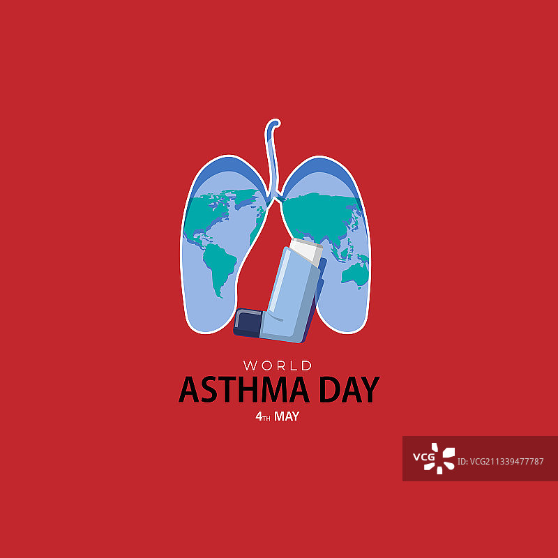 世界哮喘日：5月4日图片素材