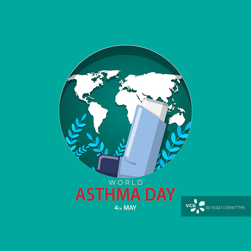 世界哮喘日：5月4日图片素材