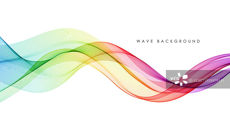 抽象彩色流动波浪线条图片素材