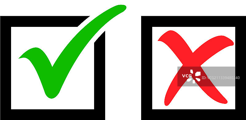 复选框中的勾号和叉号图片素材