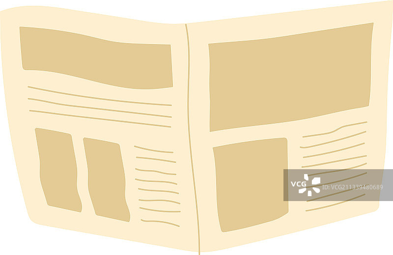 打开的报纸图标图片素材