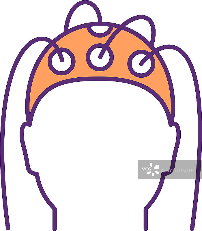 脑电波异常检测RGB颜色图片素材