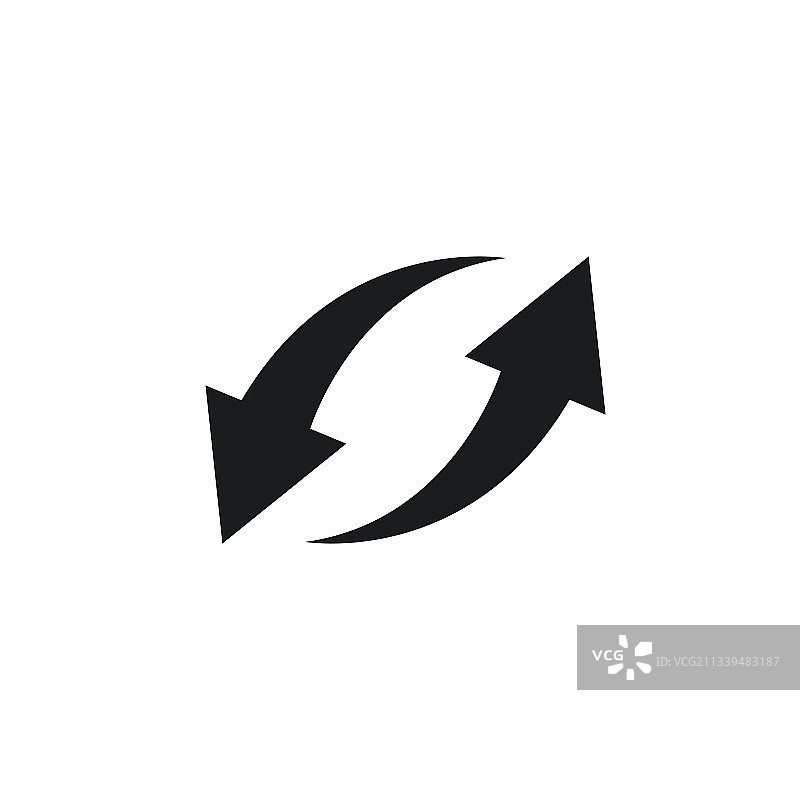 扁平风格刷新图标图片素材