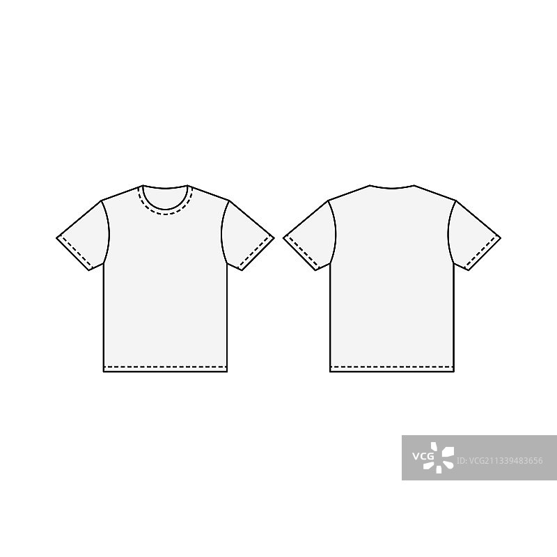 空白T恤衫模板设计图片素材
