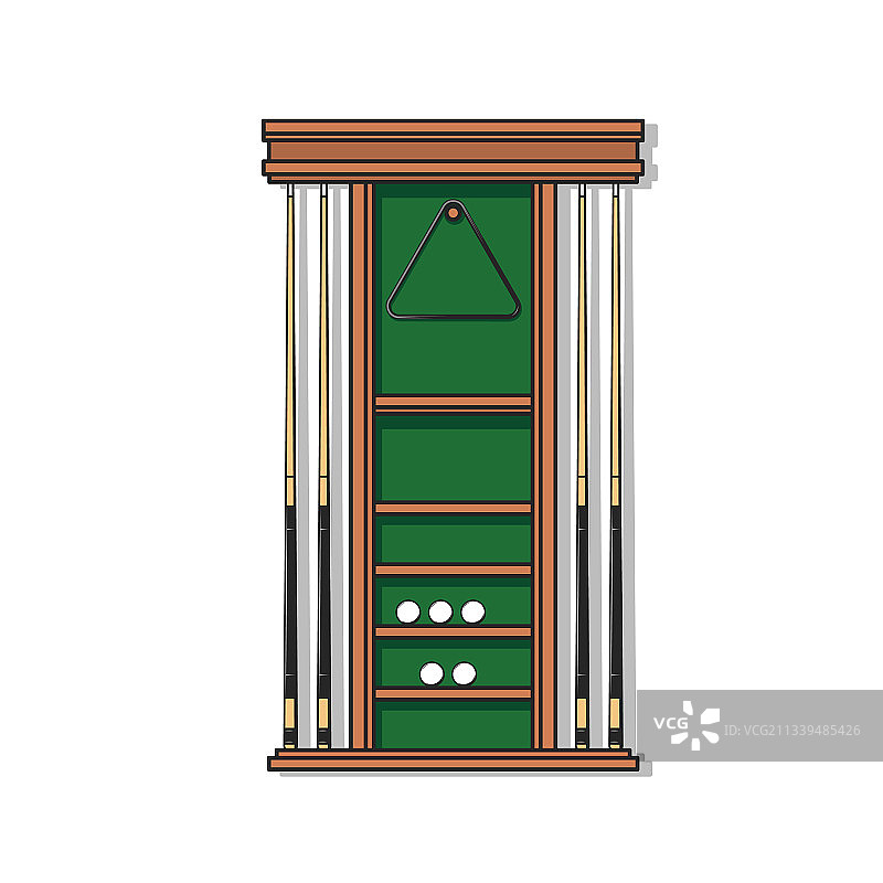 带三角和球杆的球杆架图片素材