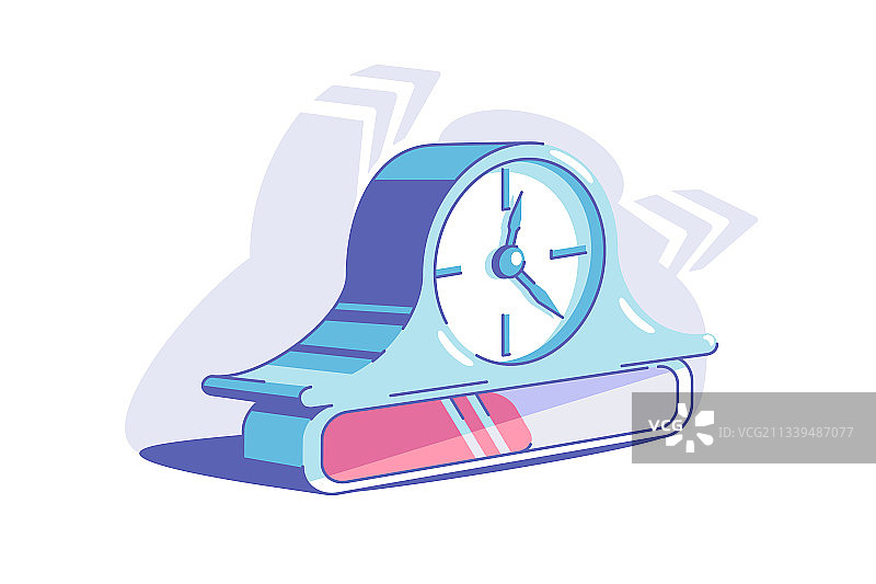 蓝色的壁钟图片素材