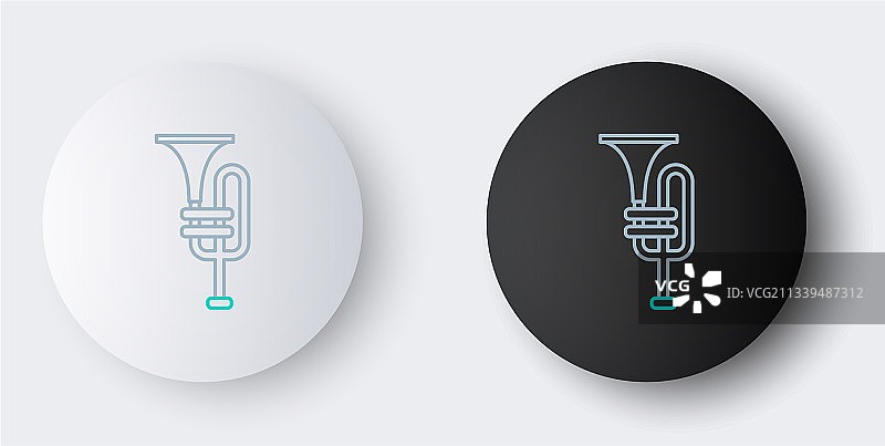 线条乐器喇叭图标图片素材