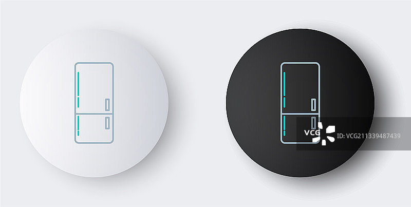 灰色背景上的线条冰箱图标图片素材