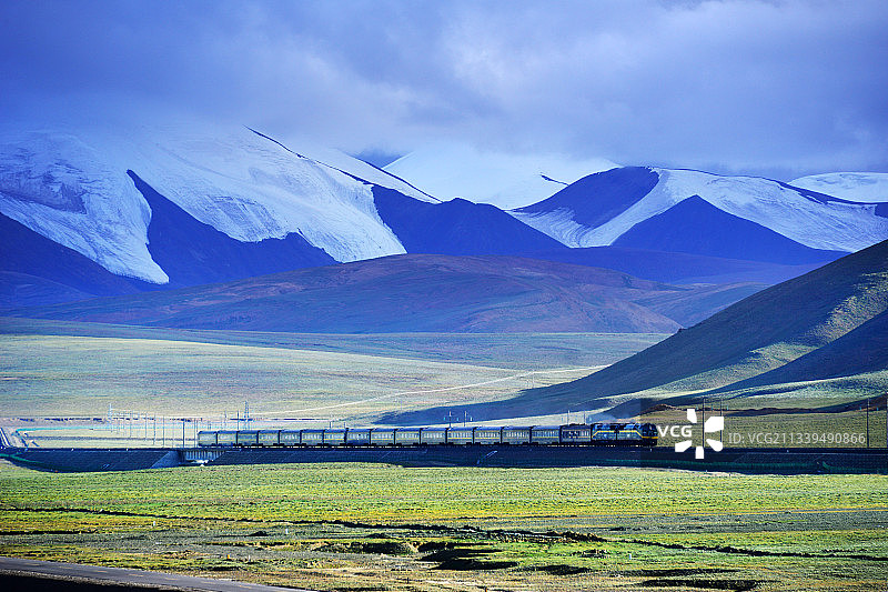 青藏铁路唐古拉山段图片素材