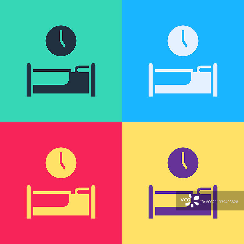 波普艺术：睡觉时间到图标图片素材