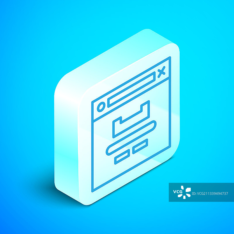 2.5D线条浏览器窗口图标图片素材