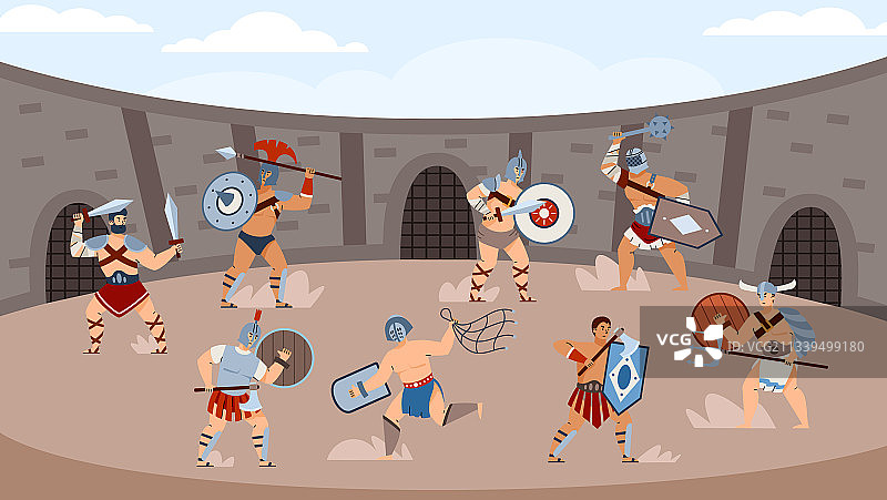 古罗马角斗士或军团士兵图片素材