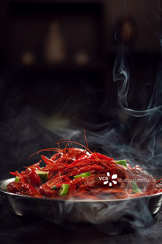麻辣小龙虾,美味,烟,蒸汽图片素材