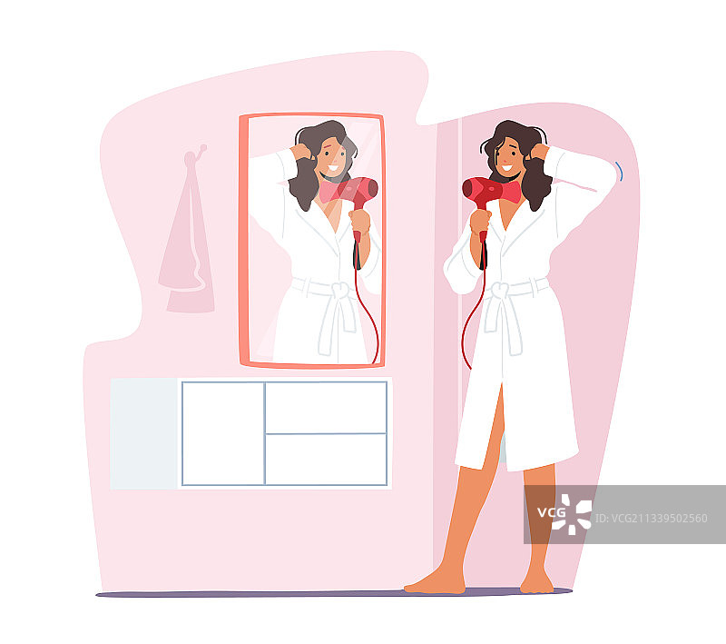 每日例行概念：早晨卫生图片素材