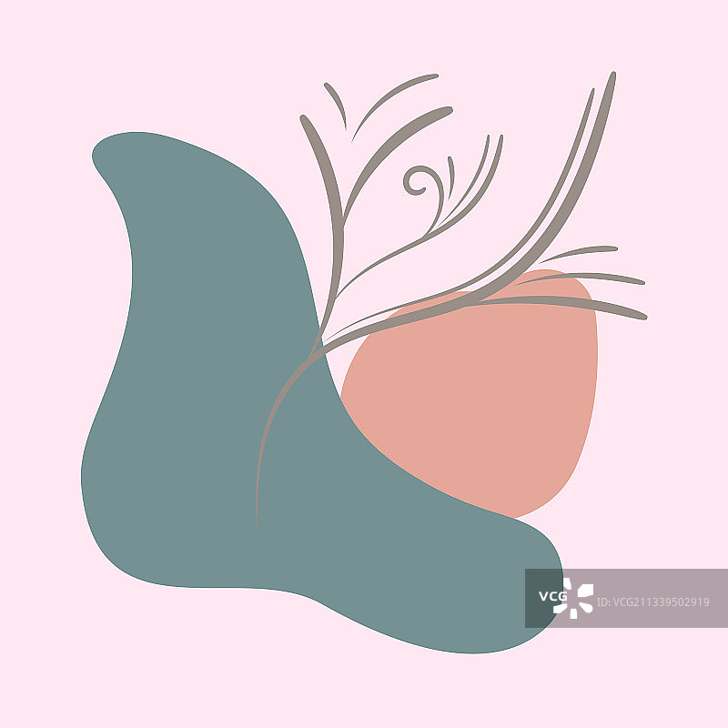 大地色系植物墙艺术套装图片素材