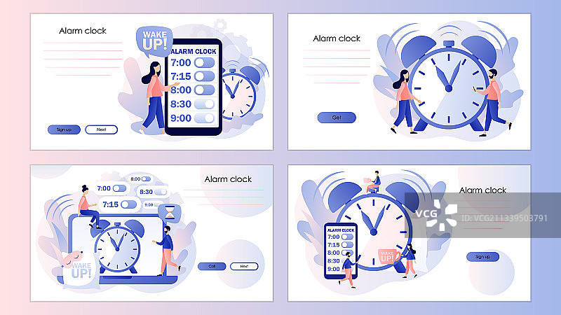 闹钟响，早安唤醒图片素材