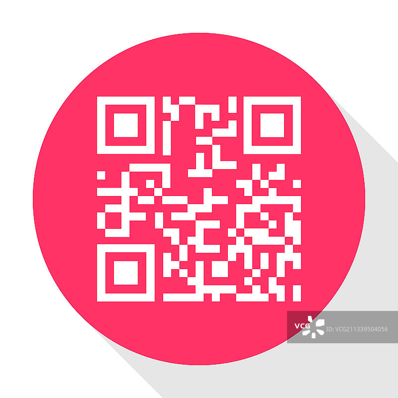 白色背景上的二维码图标图片素材