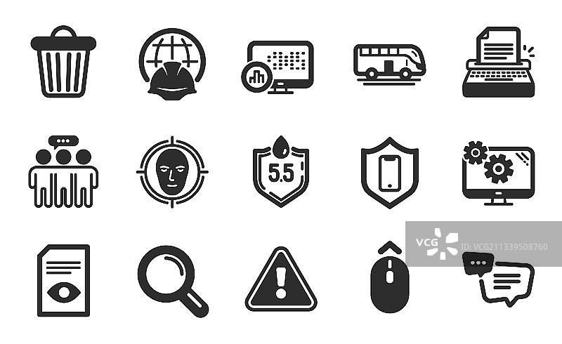 短信研究和向上滑动图标集图片素材