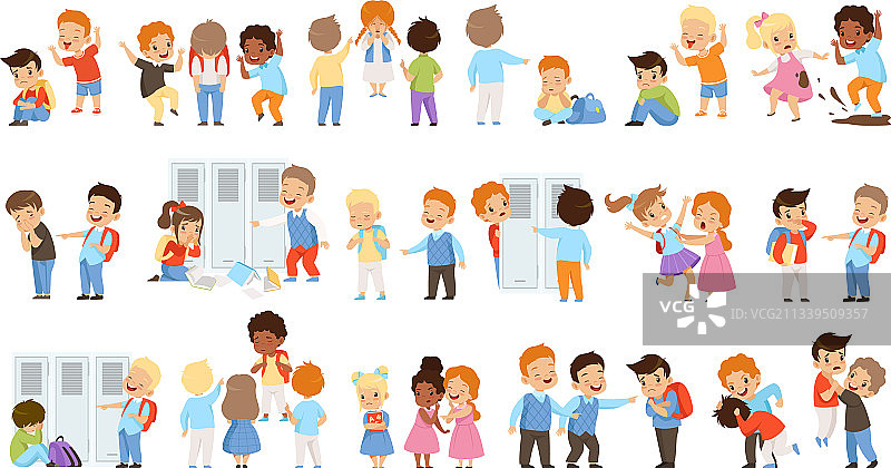 小学生欺负弱小图片素材