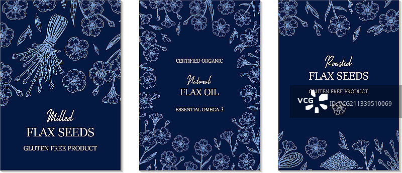 手绘亚麻竖版设计图案图片素材