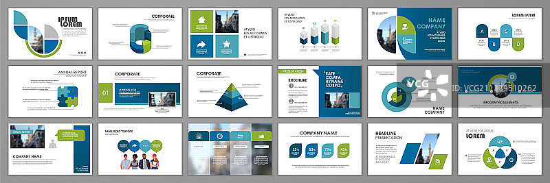 商务演示幻灯片模板图片素材