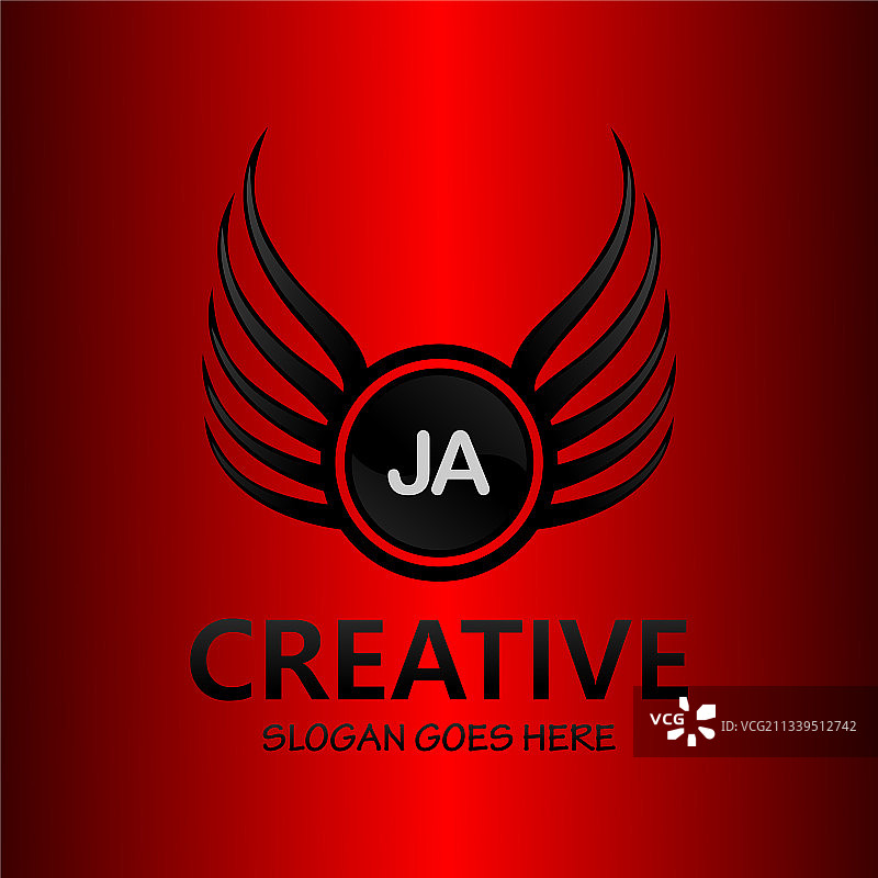 JA字母皇家奢华Logo模板图片素材