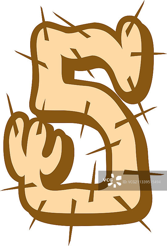 独立的数字5图片素材