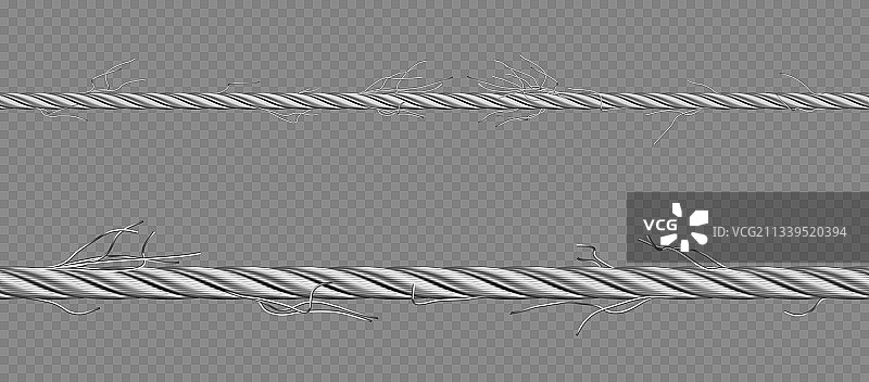 带撕裂纤维的金属电缆钢绞线图片素材