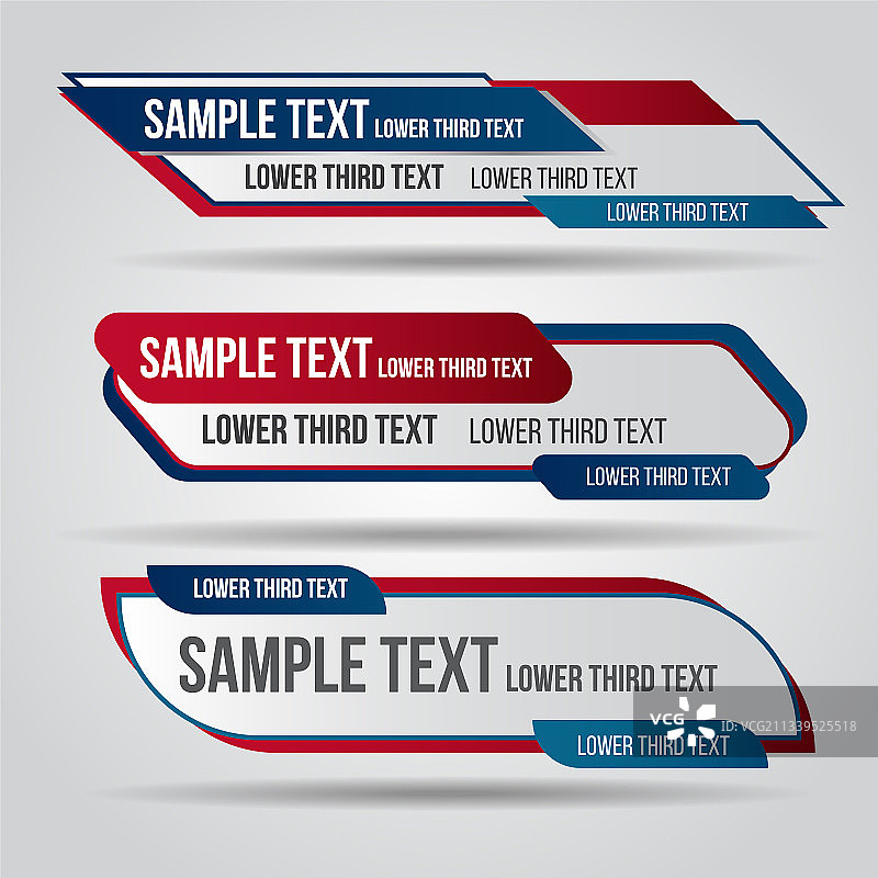 直播红色和蓝色三等分电视模板图片素材