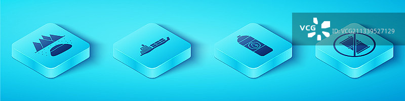 2.5D油田油轮无桶场景图片素材