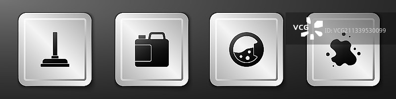 橡胶柱塞清洁剂瓶图片素材