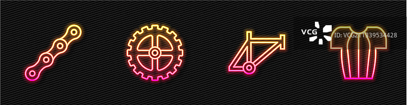 自行车车架链条链轮曲柄线条图片素材