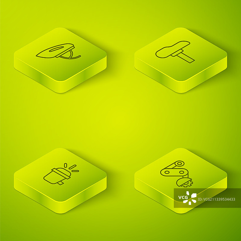 2.5D自行车座椅头灯合集图片素材