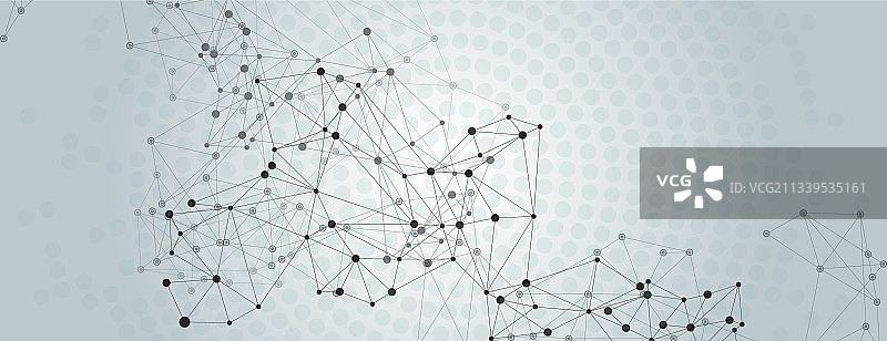 数据连接概念科学多边形图片素材