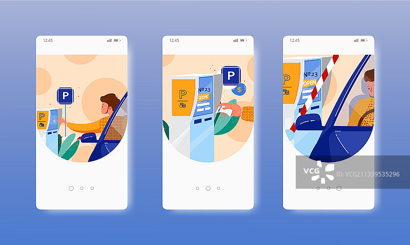 汽车停车缴费自助服务技术图片素材