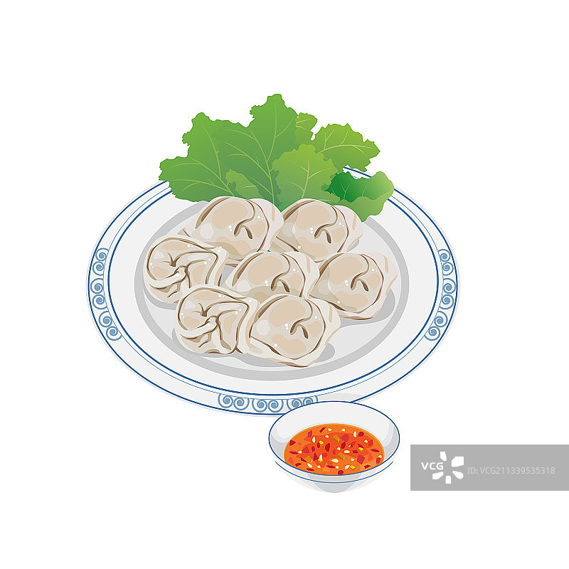 鱼肉饺子图片素材