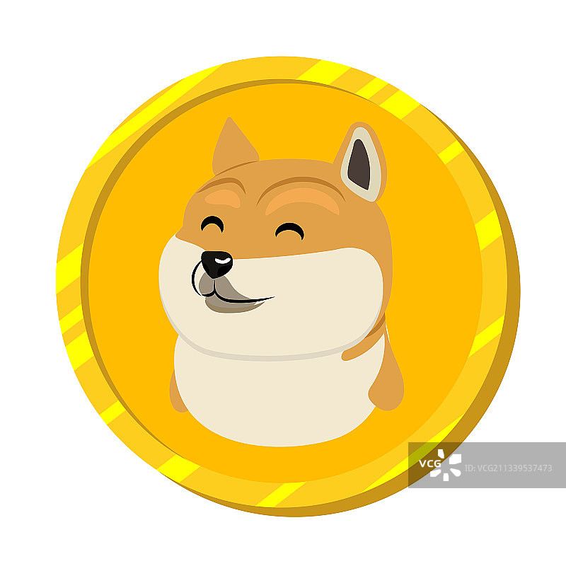 狗狗币加密货币柴犬头像图片素材