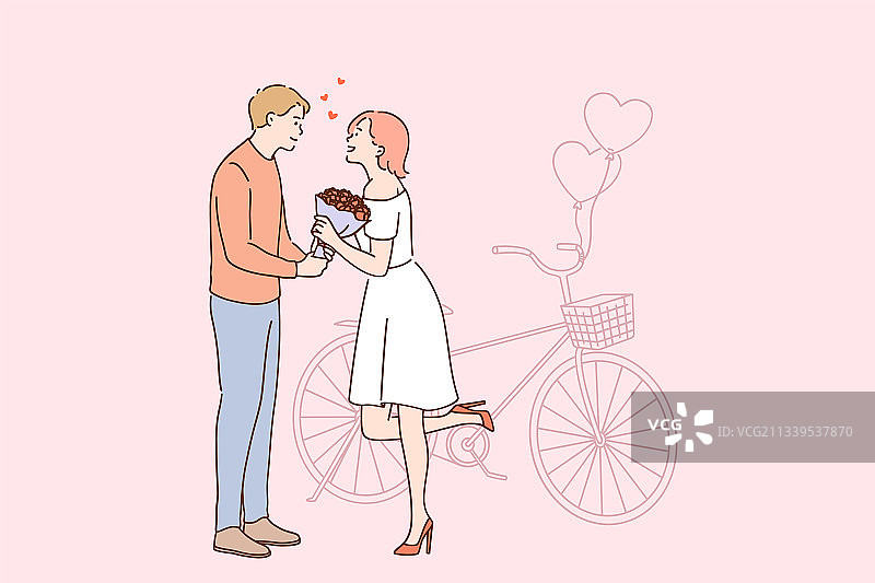 浪漫爱情约会概念图片素材