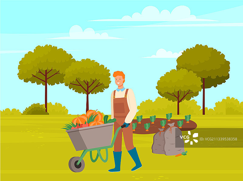 穿着工作服和橡胶靴的农民图片素材