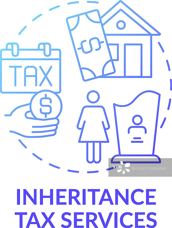 遗产税服务概念图标图片素材
